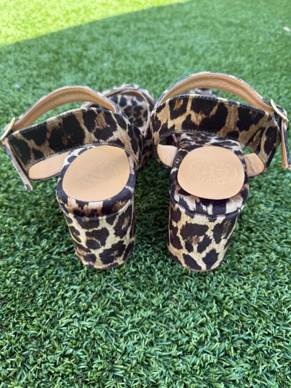 Penelope Chilvers Azalea Ankle Strap Platform Sandal Leopard
